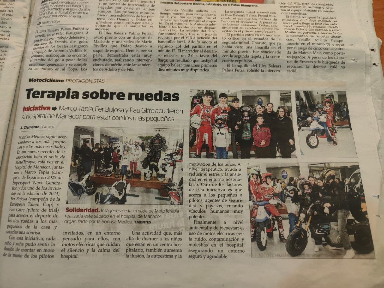 Artículo de prensa de la jornada de Mototerapia 2025